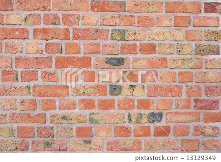 Colorful red brick wall texture Colorful red brick wall texture 13129349