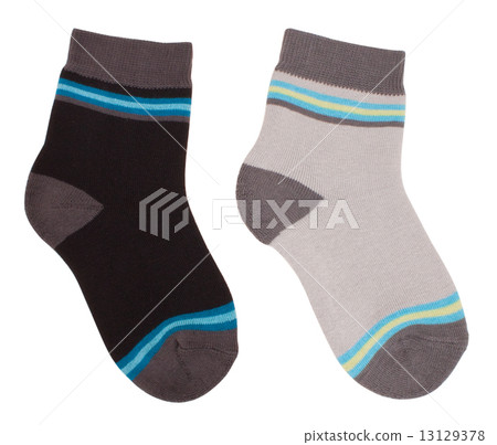 Child socks isolated on white. Clipping paths Child socks isolated on white. Clipping paths 13129378