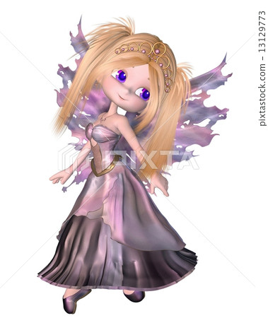 Toon Fairy Princess in Purple Dress 13129773