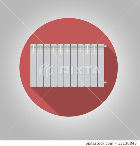 Flat vector icon for heating radiator 13130848