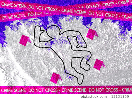 Crime scene danger tapes illustration on wall texture background Crime scene danger tapes illustration on wall texture background 13131569