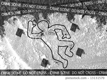 Crime scene danger tapes illustration on wall texture background Crime scene danger tapes illustration on wall texture background 13131570