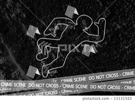 Crime scene danger tapes illustration on wall texture background Crime scene danger tapes illustration on wall texture background 13131583