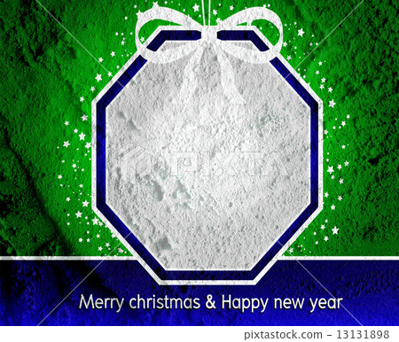Merry Christmas And Happy New Year card  on Cement wall Backgrou 13131898