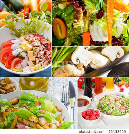 salad collage composition nested on frame salad collage composition nested on frame 13132619