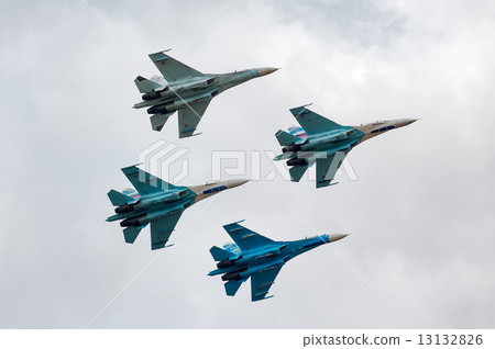 Team of military air fighters Su-27 13132826