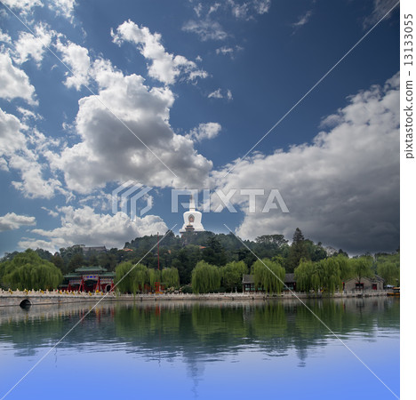 Beihai Park -- is an imperial garden to the northwest of the Forbidden City in Beijing 13133055