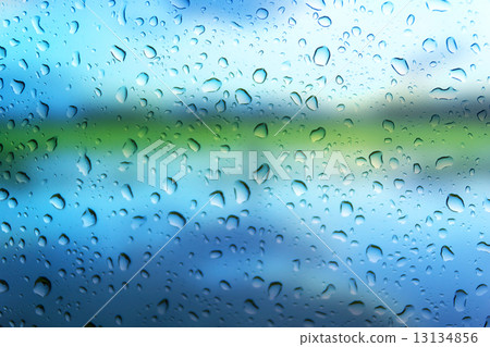 Drop water on glass 13134856