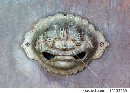 Lion face door knocker 13135589