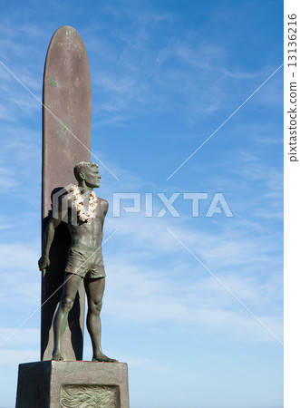 A statue of a surfer A statue of a surfer 13136216