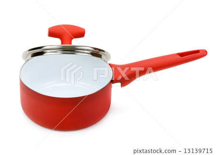 pot with lid isolated on white background 13139715