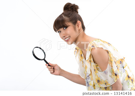 A lady with a loupe A lady with a loupe 13141416