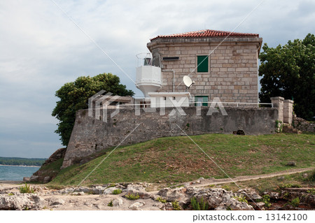 Old lighthouse on Lanterna peninsula. Croatia. 13142100