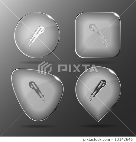 Knife. Glass buttons. Vector illustration. Knife. Glass buttons. Vector illustration. 13142646
