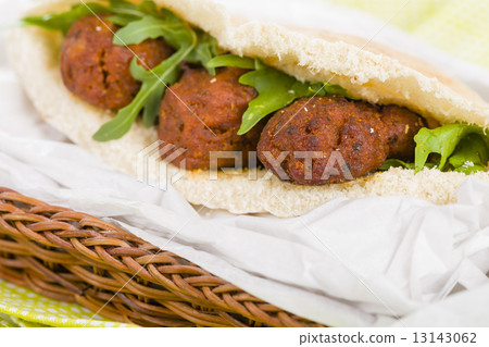 Kofta Kebab - Minced meat kebabs in a pita bread. 13143062