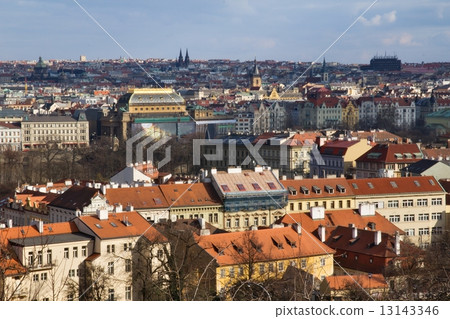 Prague and its red roofs, hidden streets and old houses Prague and its red roofs, hidden streets and old houses 13143346
