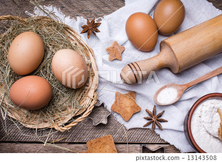 Eggs for Christmas pastry and homemade cookies 13143508