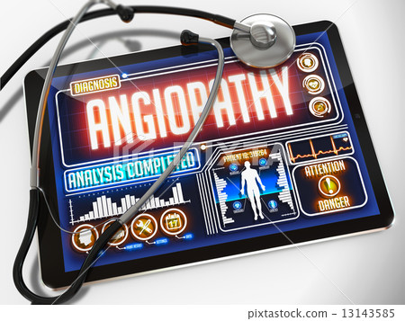 Angiopathy on the Display of Medical Tablet. Angiopathy on the Display of Medical Tablet. 13143585