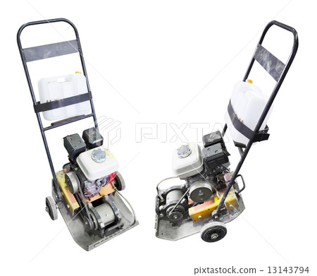 gasoline vibratory plate compactor isolated 13143794