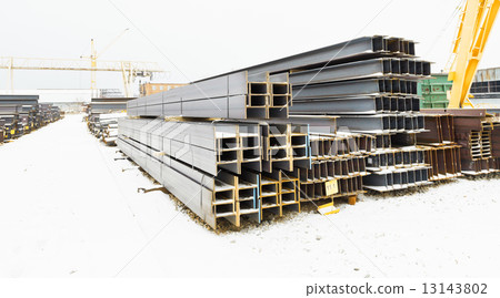 steel bars in outdoor warehouse steel bars in outdoor warehouse 13143802