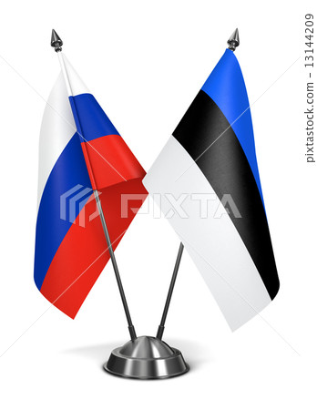 Russia and Estonia - Miniature Flags. Russia and Estonia - Miniature Flags. 13144209
