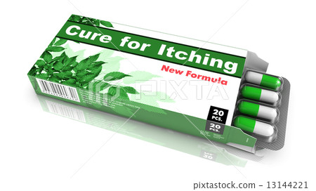 Cure For Itching, Green Open Blister Pack. Cure For Itching, Green Open Blister Pack. 13144221