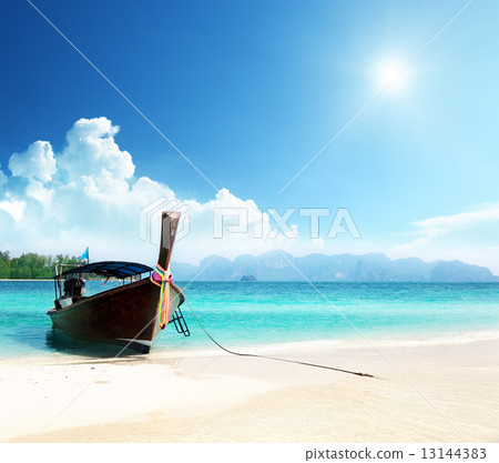 long boat and poda island in Thailand long boat and poda island in Thailand 13144383