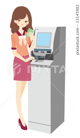 ATM female illustration 13145982