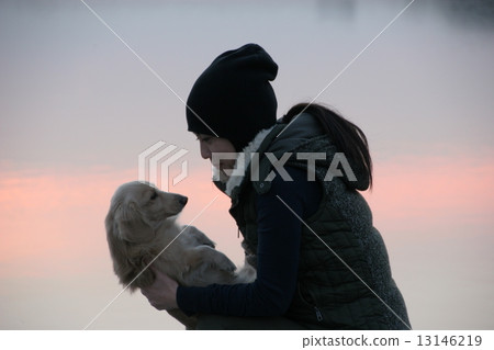 Middle Female & Dog 13146219
