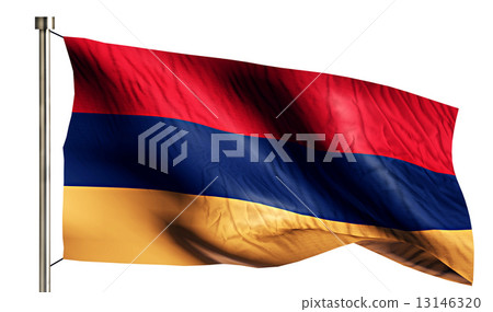Armenia National Flag Isolated 3D White Background 13146320