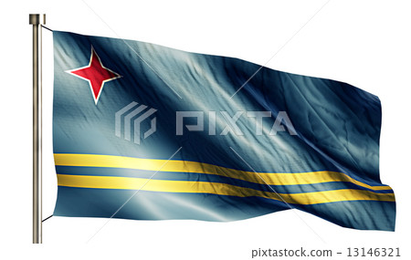 Aruba National Flag Isolated 3D White Background 13146321