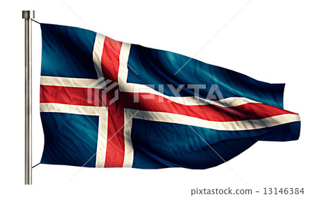 Iceland National Flag Isolated 3D White Background - Stock Illustration ...