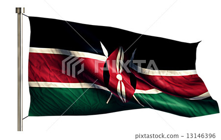 Kenya National Flag Isolated 3D White Background Kenya National Flag Isolated 3D White Background 13146396