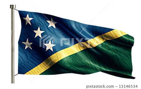 Solomon Islands National Flag Isolated 3D White Background 13146534