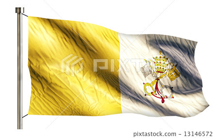 Vatican City National Flag Isolated 3D White Background 13146572