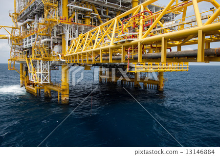 Oil and gas platform in the gulf or the sea, The world energy 13146884
