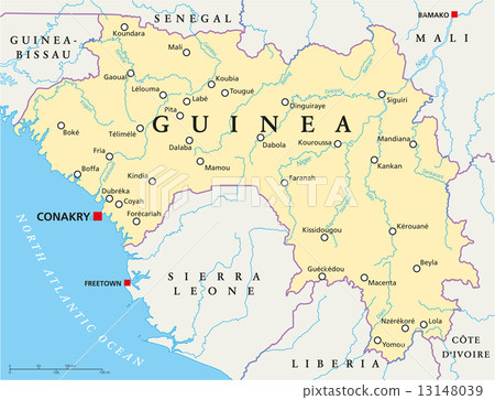 Guinea Political Map 13148039