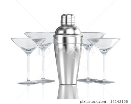 Cocktail shaker with glass 13148106