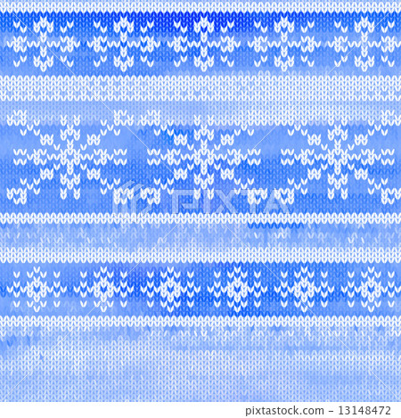 Vector seamless knitted pattern with snowflakes Vector seamless knitted pattern with snowflakes 13148472