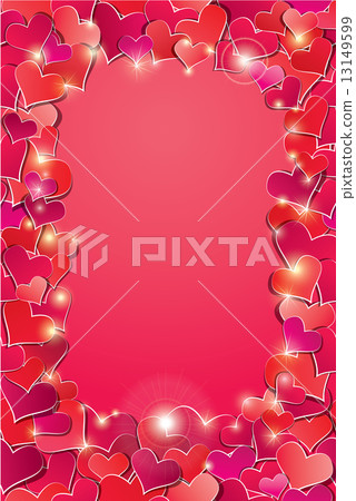 Valentine's day or Wedding background with Red... - Stock Illustration ...