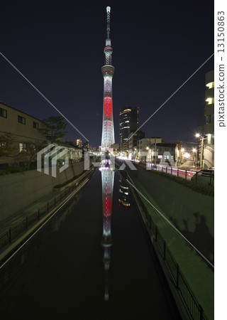 Tokyo Sky Tree (three primary colors of light) 13150863
