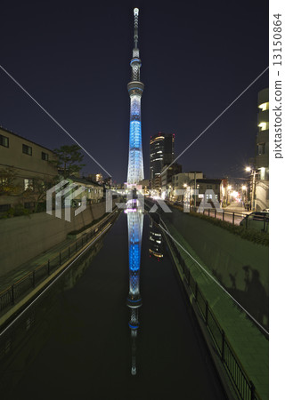 Tokyo Sky Tree (three primary colors of light) 13150864