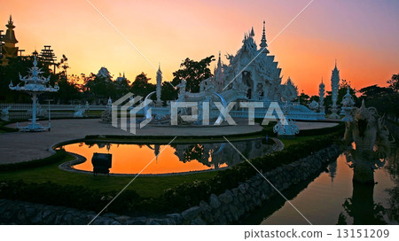 Wat Rong Khun at twilight sky 13151209