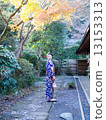Kimono bamboo grove autumn leaves 2 13153313