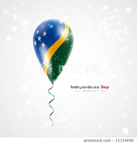 Flag of Solomon Islands on balloon Flag of Solomon Islands on balloon 13154690
