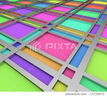 Colorful window background - Stock Illustration [13154872] - PIXTA