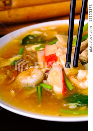 Rice Noodles sea food and Vegetables 13155378