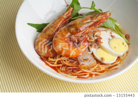 Prawn noodle - spicy noodles 13155443