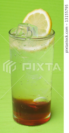 ice lemon tea, drink, on white background 13155795