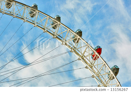 Ferris wheel against a blue sky Ferris wheel against a blue sky 13156267